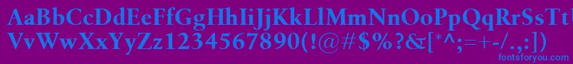 BirkaBold Font – Blue Fonts on Purple Background