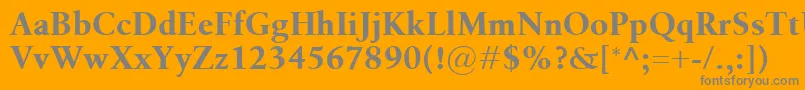 BirkaBold Font – Gray Fonts on Orange Background