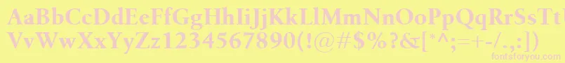 BirkaBold Font – Pink Fonts on Yellow Background