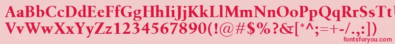 BirkaBold Font – Red Fonts on Pink Background