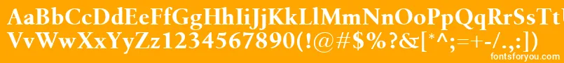 フォントBirkaBold – オレンジの背景に白い文字