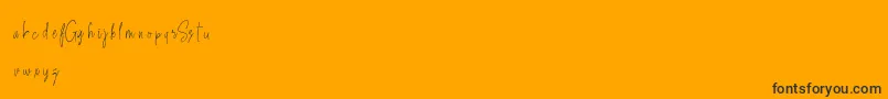 SweetGetawayDemo Font – Black Fonts on Orange Background