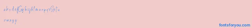SweetGetawayDemo Font – Blue Fonts on Pink Background