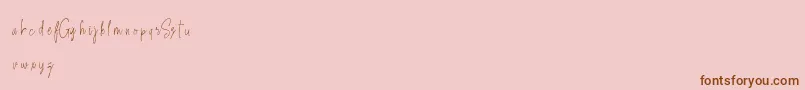 SweetGetawayDemo Font – Brown Fonts on Pink Background