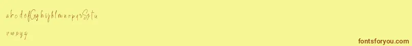SweetGetawayDemo Font – Brown Fonts on Yellow Background