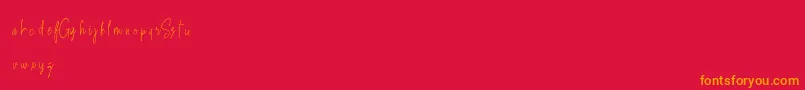 SweetGetawayDemo Font – Orange Fonts on Red Background