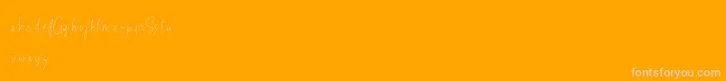 SweetGetawayDemo Font – Pink Fonts on Orange Background