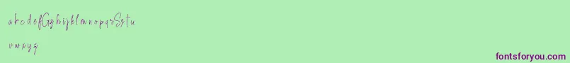 SweetGetawayDemo Font – Purple Fonts on Green Background
