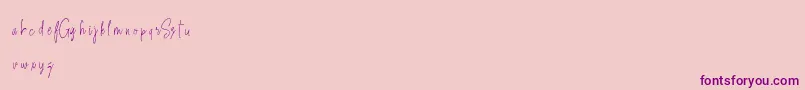 SweetGetawayDemo Font – Purple Fonts on Pink Background