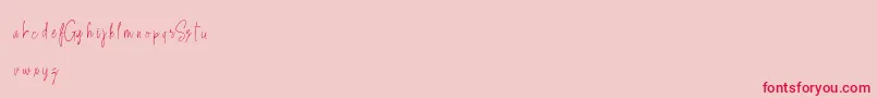 SweetGetawayDemo Font – Red Fonts on Pink Background