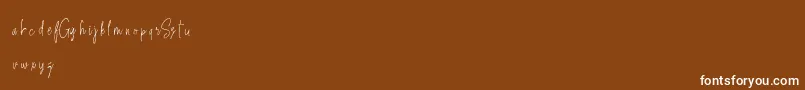 SweetGetawayDemo Font – White Fonts on Brown Background