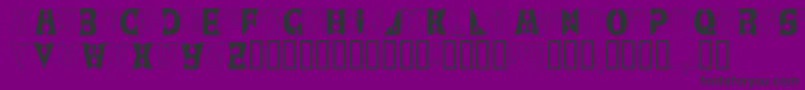 Loopdeloop Font – Black Fonts on Purple Background