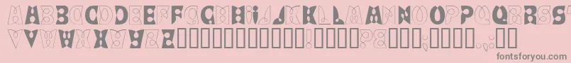 Loopdeloop Font – Gray Fonts on Pink Background