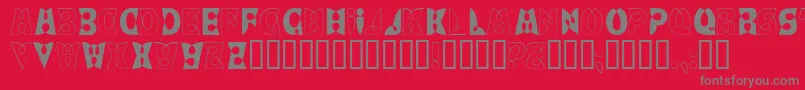 Loopdeloop Font – Gray Fonts on Red Background