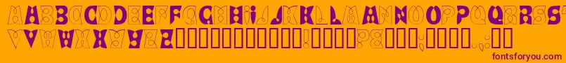 Loopdeloop Font – Purple Fonts on Orange Background