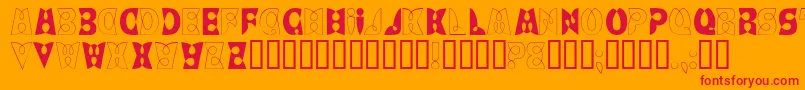 Loopdeloop Font – Red Fonts on Orange Background