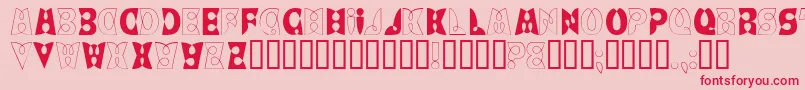 Loopdeloop Font – Red Fonts on Pink Background