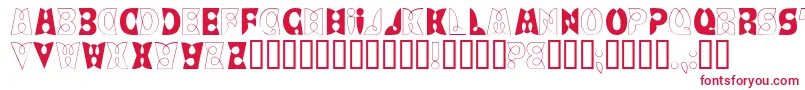 Loopdeloop Font – Red Fonts on White Background