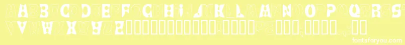 Loopdeloop Font – White Fonts on Yellow Background