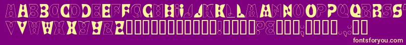 Loopdeloop Font – Yellow Fonts on Purple Background