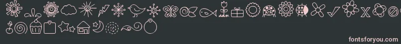fuente DjbDoodledBits – Fuentes Rosadas Sobre Fondo Negro
