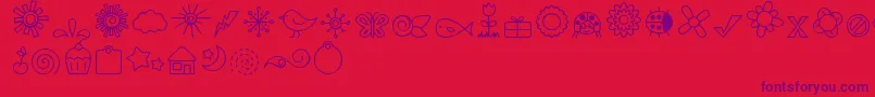 fuente DjbDoodledBits – Fuentes Moradas Sobre Fondo Rojo