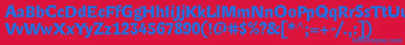 LexongothicBold Font – Blue Fonts on Red Background