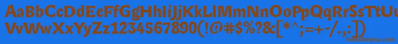 LexongothicBold Font – Brown Fonts on Blue Background