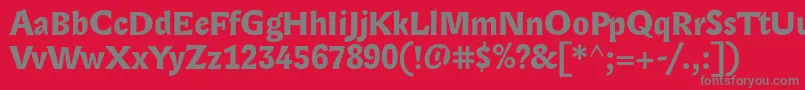 LexongothicBold Font – Gray Fonts on Red Background