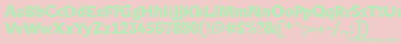 LexongothicBold Font – Green Fonts on Pink Background