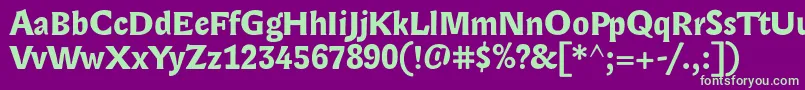 LexongothicBold Font – Green Fonts on Purple Background