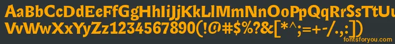 LexongothicBold Font – Orange Fonts on Black Background