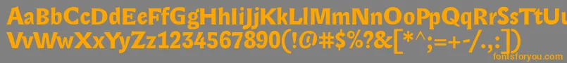 LexongothicBold Font – Orange Fonts on Gray Background