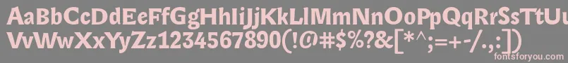 LexongothicBold Font – Pink Fonts on Gray Background