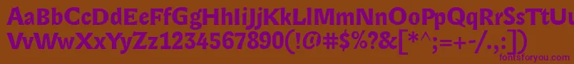 LexongothicBold Font – Purple Fonts on Brown Background