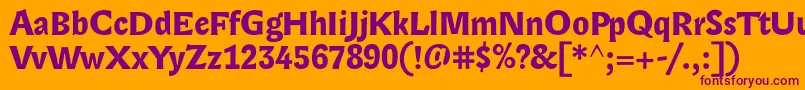 LexongothicBold Font – Purple Fonts on Orange Background