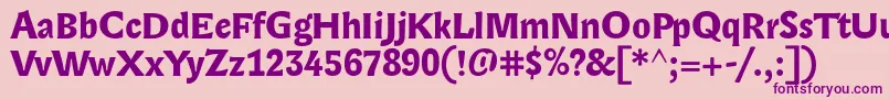 LexongothicBold Font – Purple Fonts on Pink Background