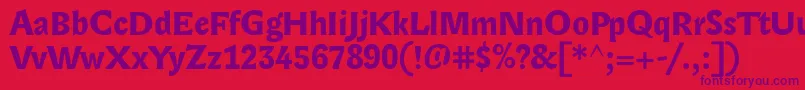 LexongothicBold Font – Purple Fonts on Red Background