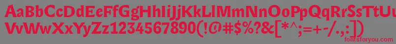 LexongothicBold Font – Red Fonts on Gray Background