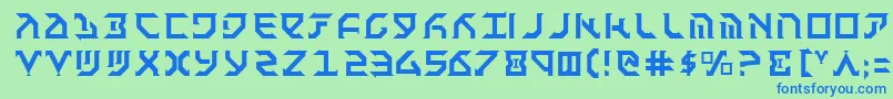 Fant Font – Blue Fonts on Green Background