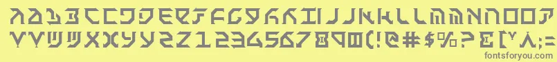 フォントFant – 黄色の背景に灰色の文字