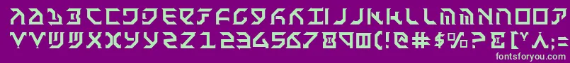 Fant-fontti – vihreät fontit violetilla taustalla