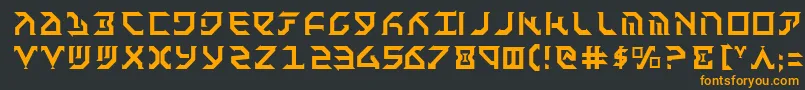 フォントFant – 黒い背景にオレンジの文字