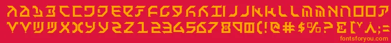 フォントFant – 赤い背景にオレンジの文字