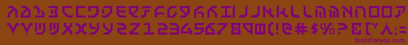 Fant-fontti – violetit fontit ruskealla taustalla