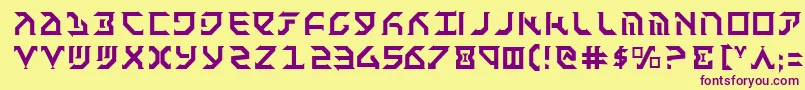 Fant-fontti – violetit fontit keltaisella taustalla