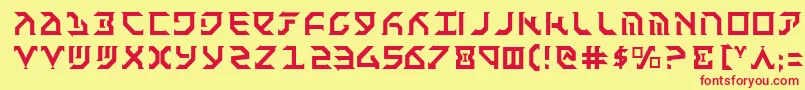 Fant-fontti – punaiset fontit keltaisella taustalla