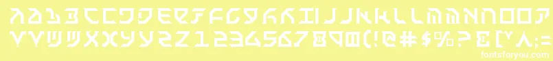Fant-fontti – valkoiset fontit keltaisella taustalla