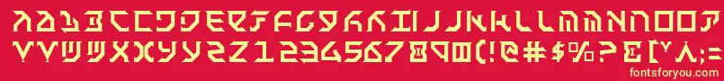 フォントFant – 黄色の文字、赤い背景