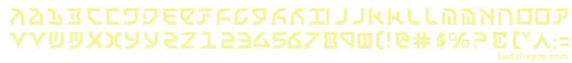 Fonte Fant – fontes amarelas em um fundo branco